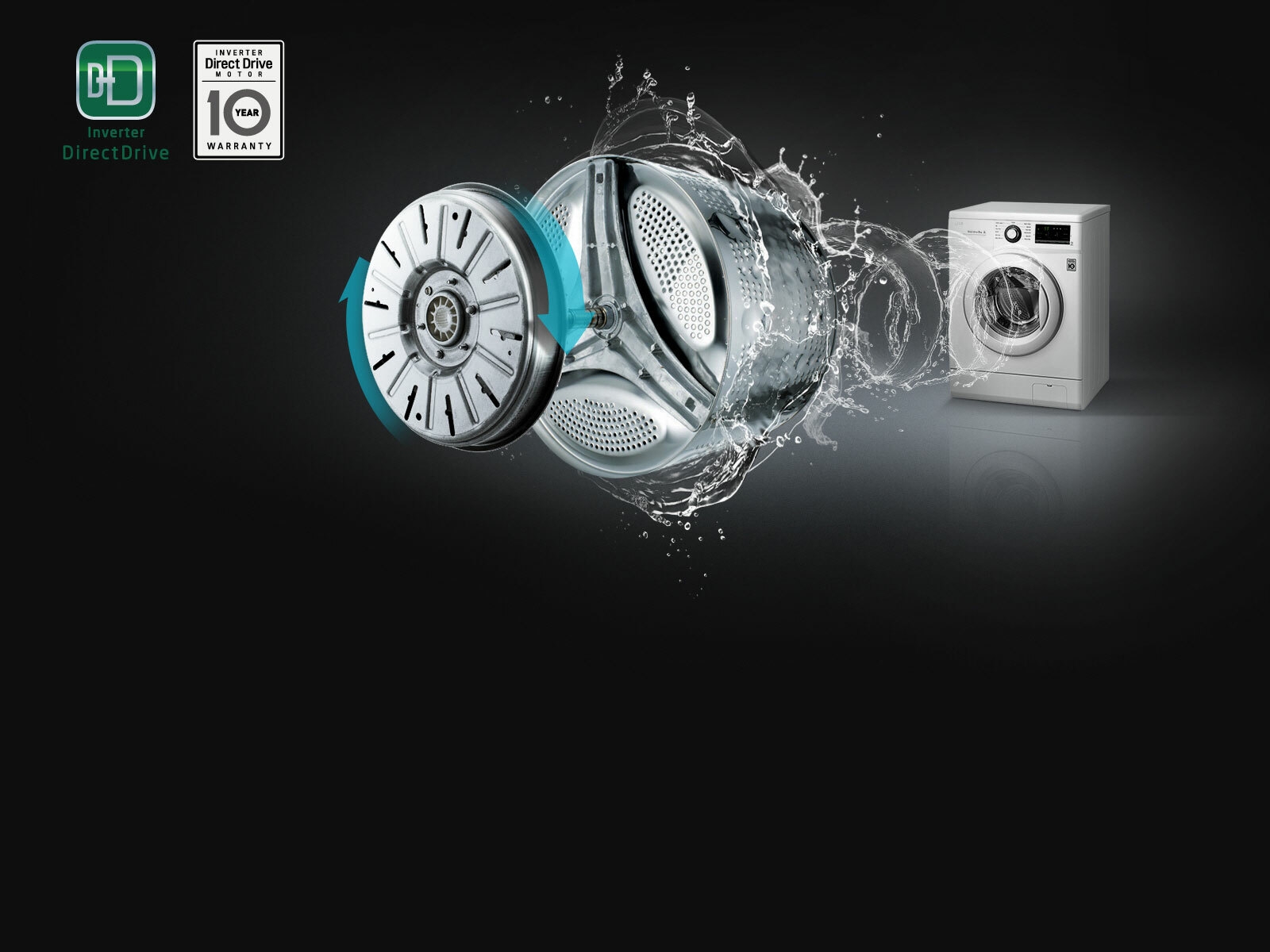 Inverter DD for a Powerful Wash with Less Noise