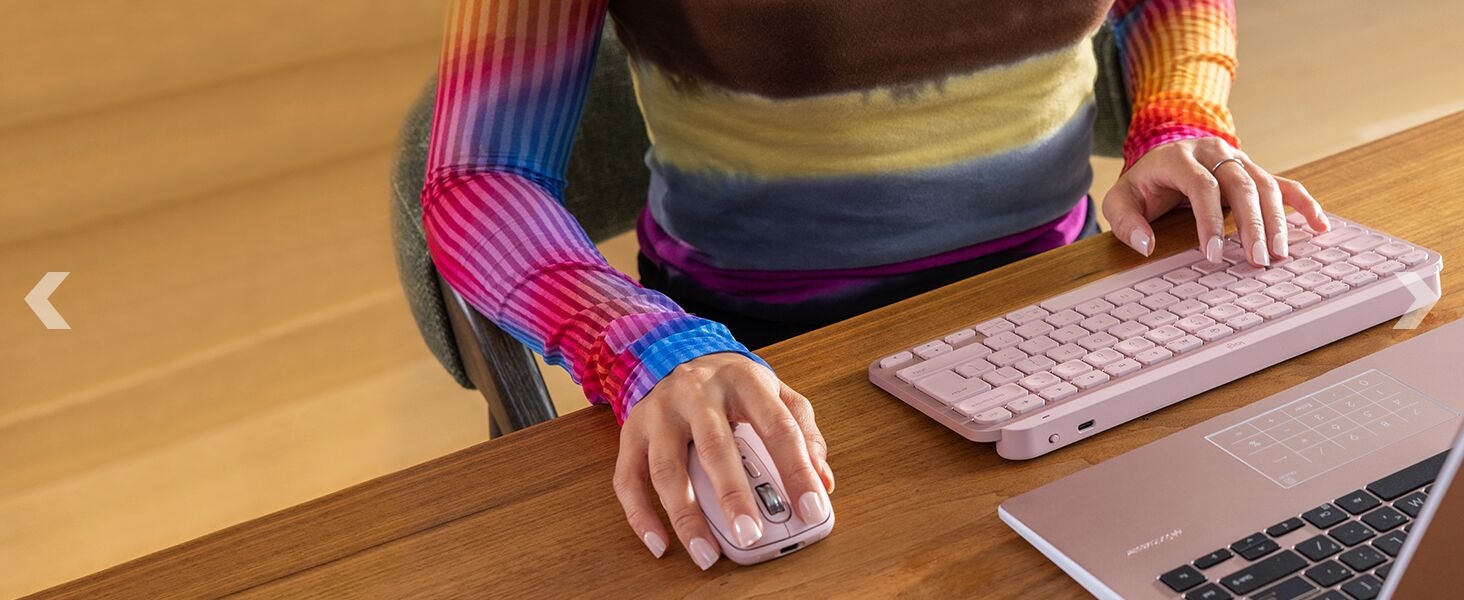 mx keys mini wireless compact rose keyboard