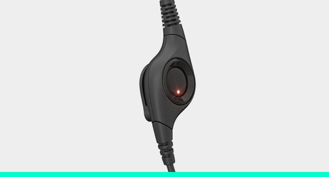 h390 wired stereo black headset with noise-cancelling microphone