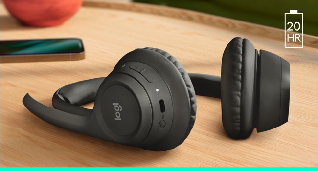 Logitech Zone 300 Wireless Bluetooth Headset With Noise-Canceling Microphone