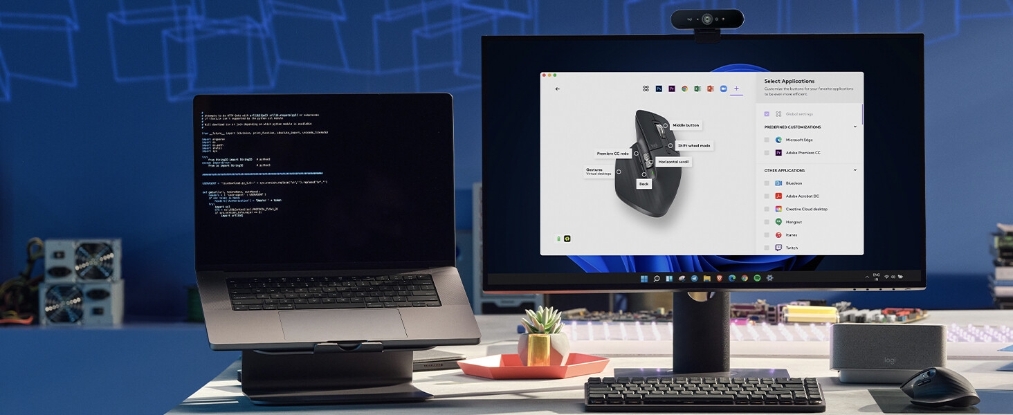 logi options+ software for mx master 3s wireless mouse
