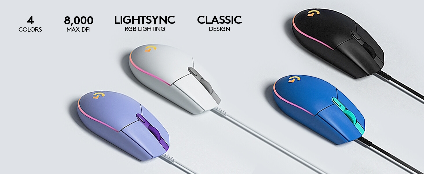 G203 LIGHTSYNC Wired Mouse