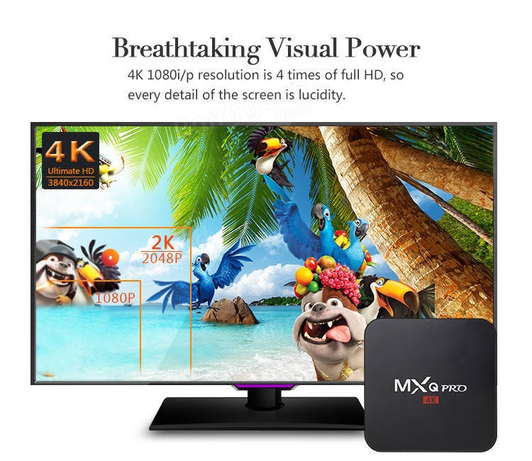 MXQ Pro 4K Ultimate KODI Android 5.1 Lollipop Amlogic S905 Quad Core 1GB/8GB TV Box Android Mini PC