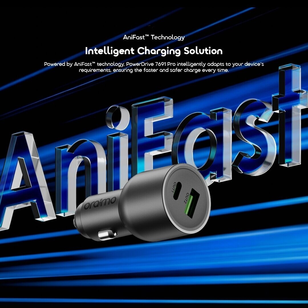 oraimo Car Charger PowerDrive 7691 Pro OCC-7691D anifast