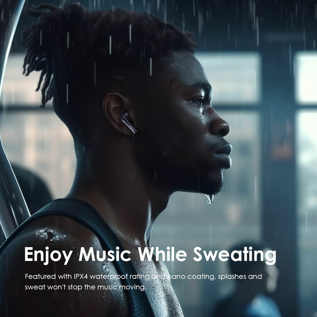 oraimo Riff 2 4-mic ENC Clear in Calls 30-hour Playtime App True Wireless Earbuds