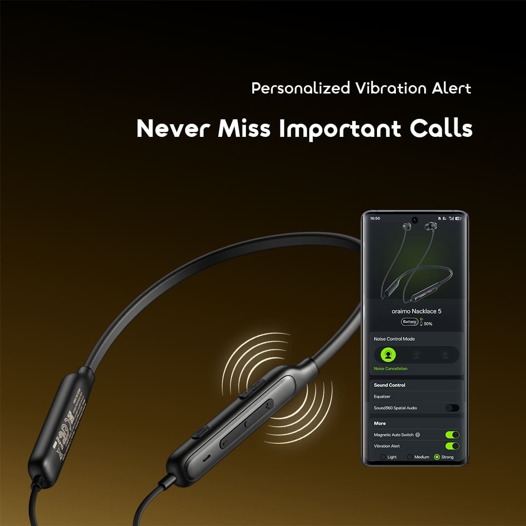 oraimo Earphone-necklace 5-OEB-611-5-personalized vibrant alert