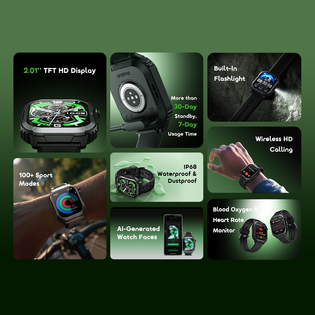 oraimo hd display smart watch watch lumos n osw-808n features 2