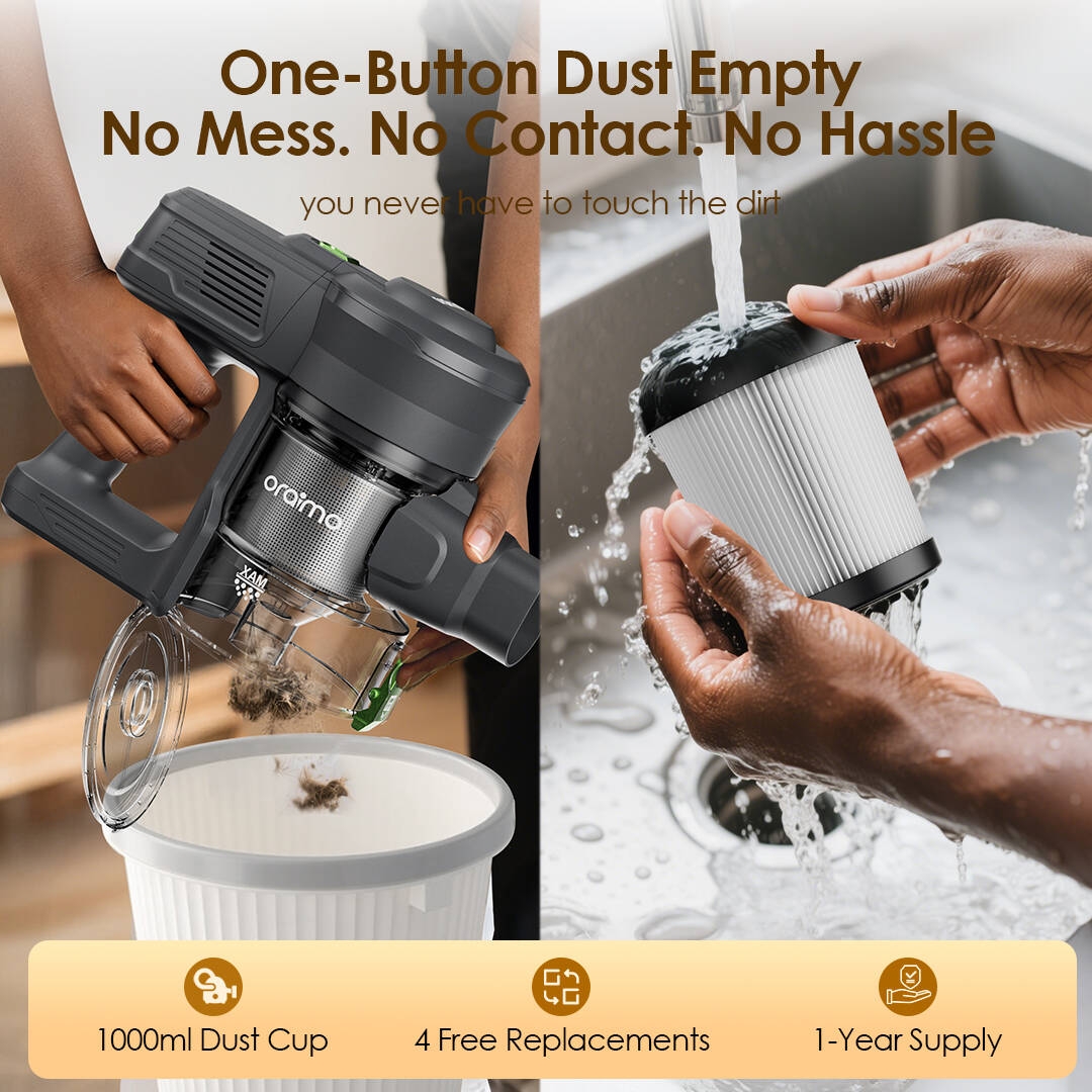 Oraimo Cordless Stick Vacuum CyberVac OSV 102B 1000ml cup