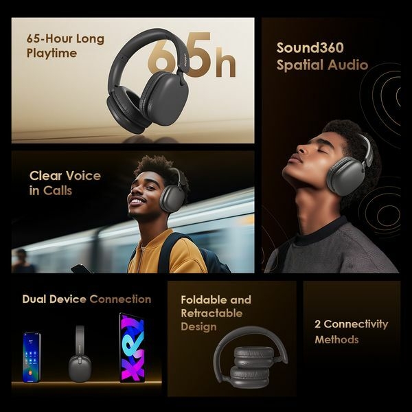 oraimo BoomPop Lite ENC Over-Ear Wireless Headphones