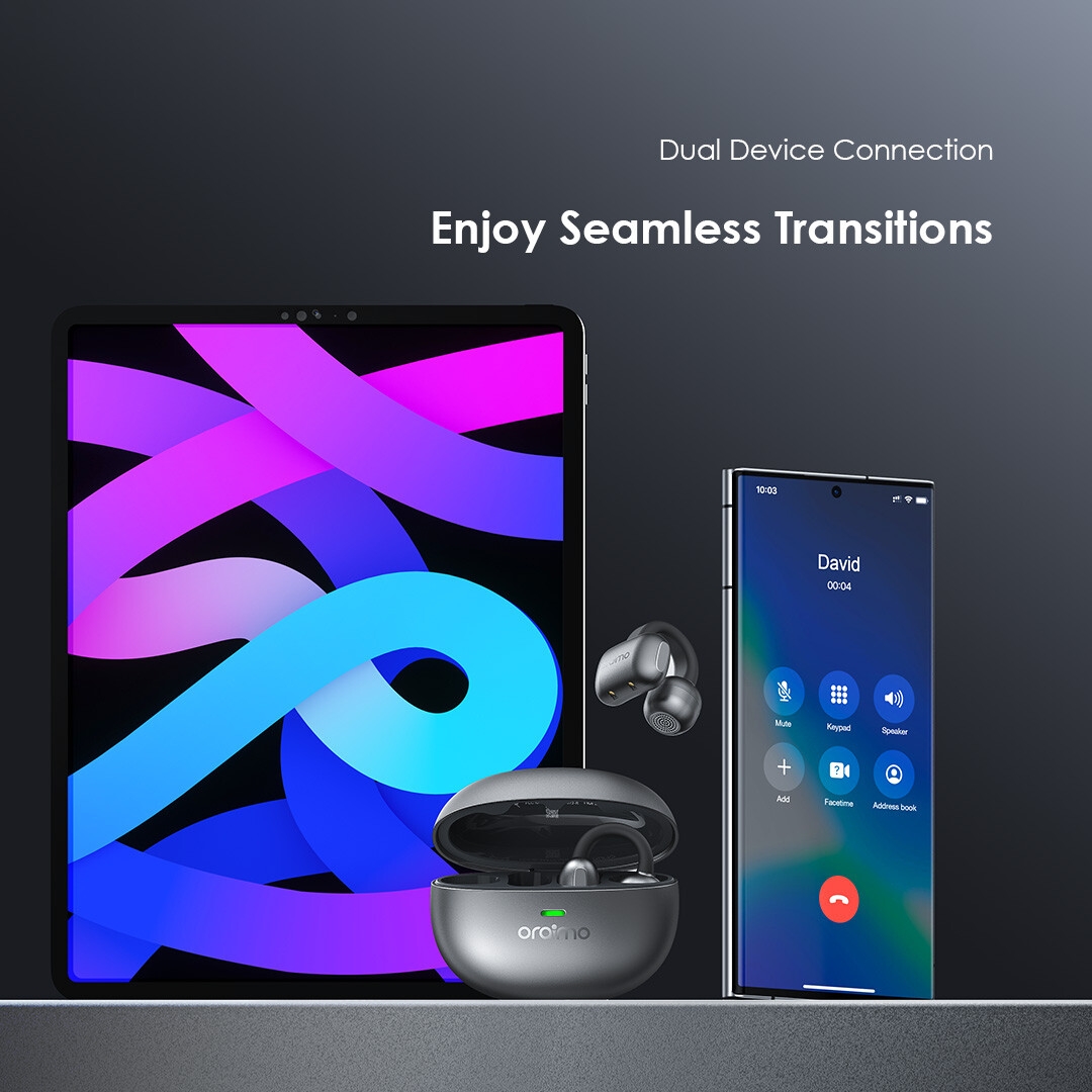 oraimo Open-Ear Headphones OpenSnap N OTW-372N dual device connection