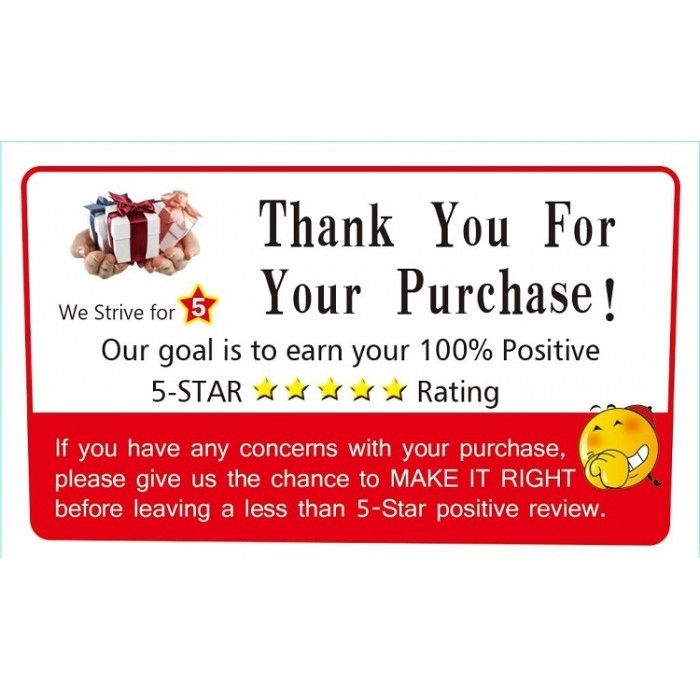 Thank You & Rating Sticker Use With Courier / flyer & Fragile ...