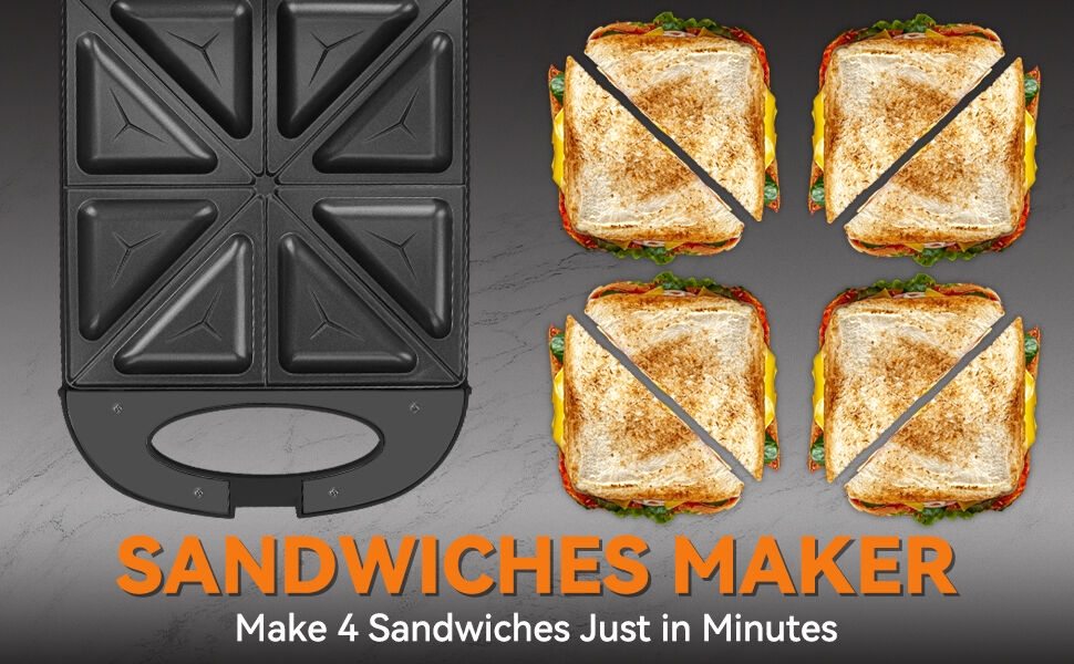 Make 4 sandwiches just in minutes