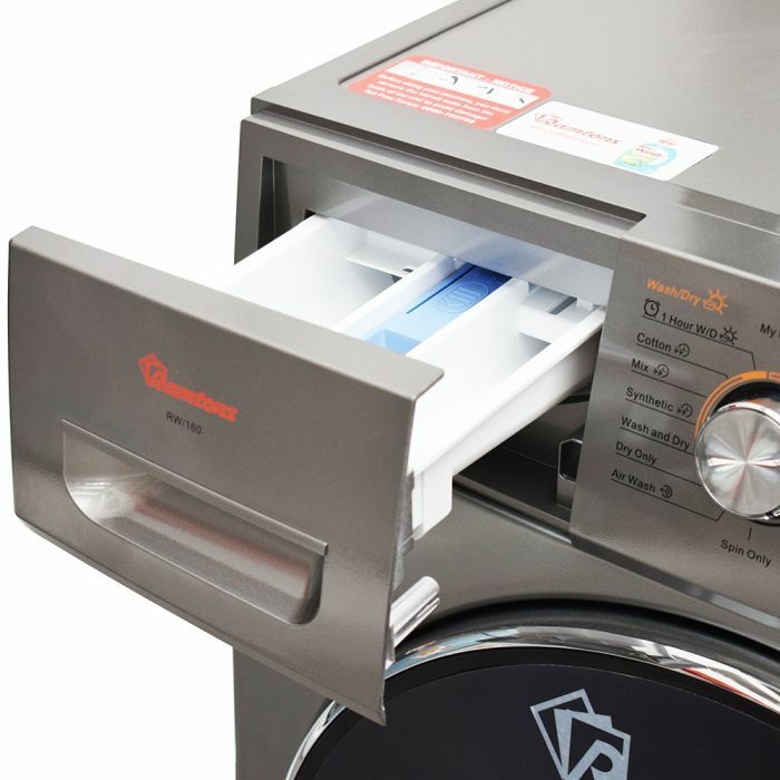 FRONT LOAD FULLY AUTOMATIC 10KG WASHER, 7KG DRYER, SILVER - RW/160