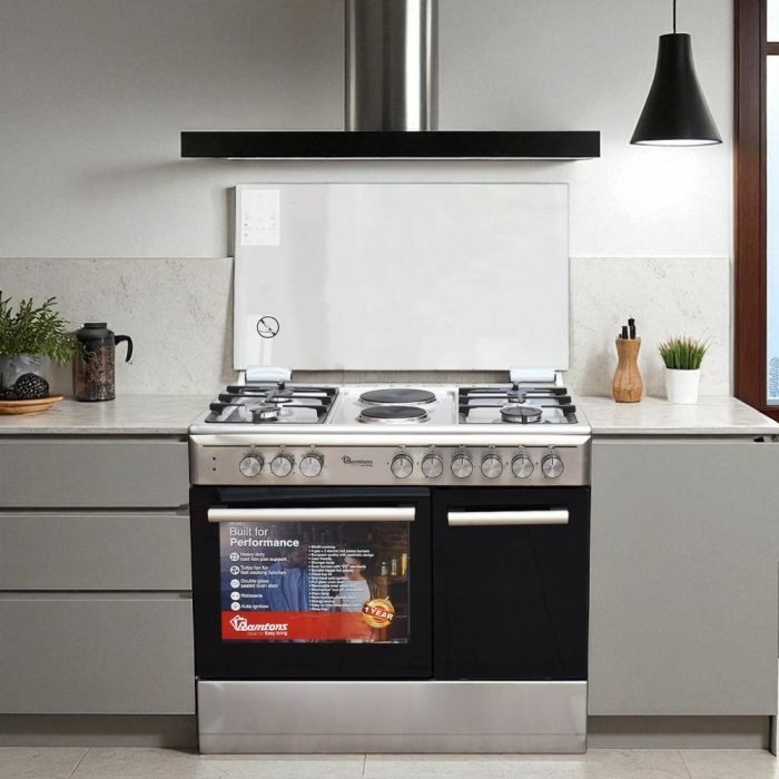 4GAS + 2 ELECTRIC 90X60 INOX COOKER- RF/498