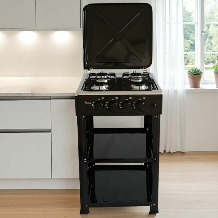 GAS COOKER 4 BURNER STAINLESS STEEL WITH STAND - RG/547