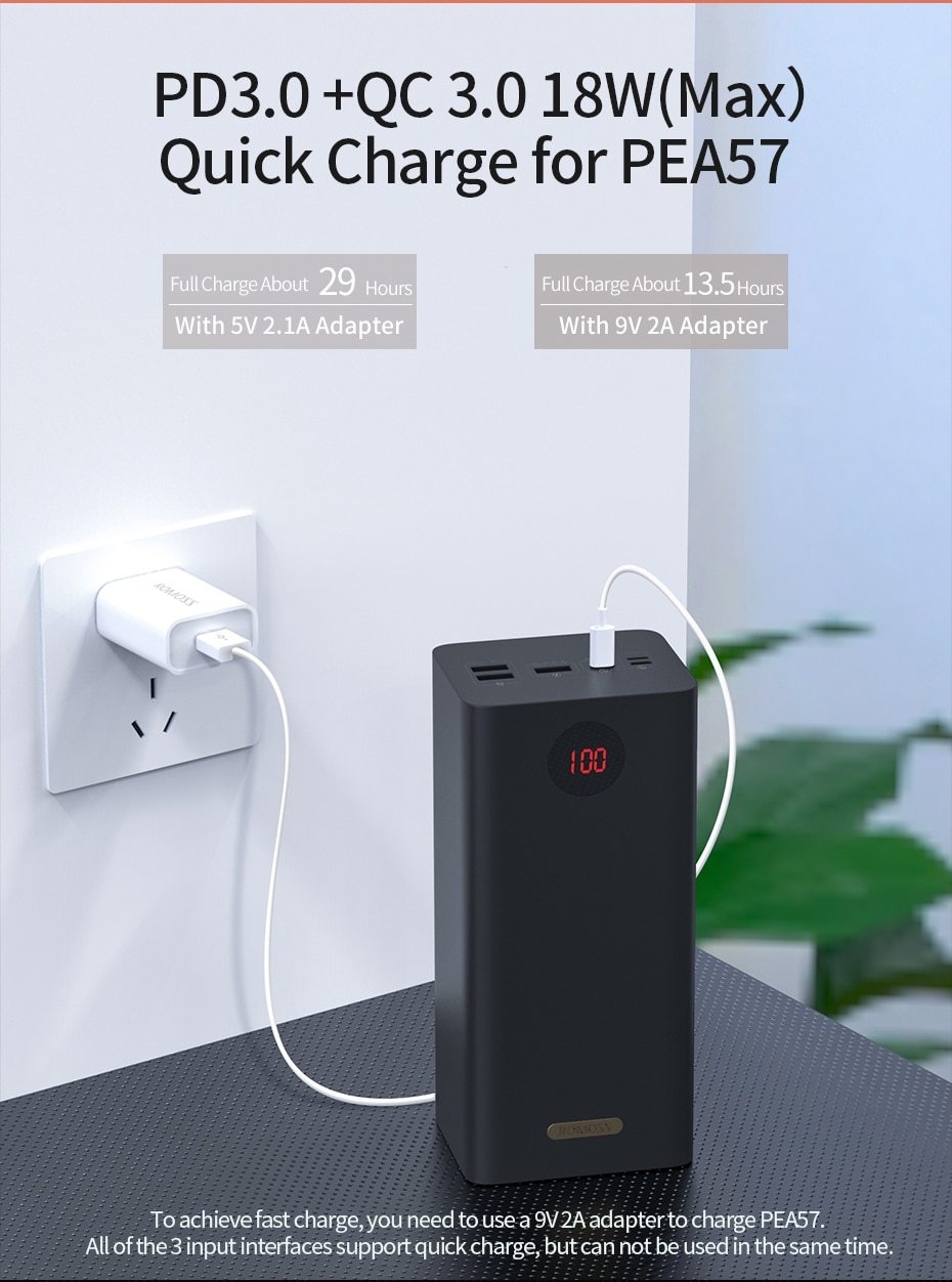 Romoss 57000mAh fast charge Power bank