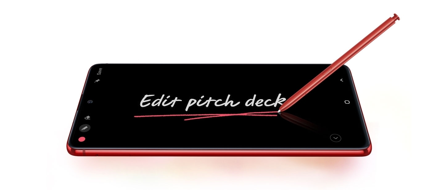Samsung Galaxy Note10 Lite Red - Instant Writing Screen