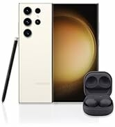 SAMSUNG Galaxy S23 Ultra Cell Phone (Cream) + $99.99 Buds 2 Pro (Graphite) 256GB Unlocked Android...