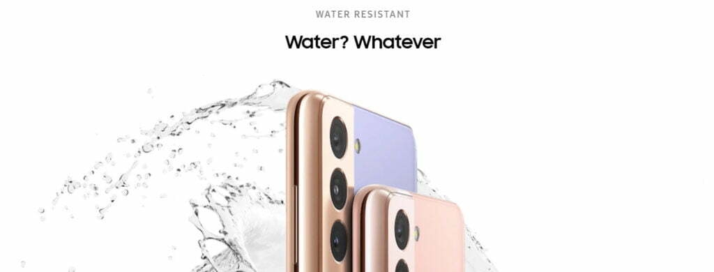 Samsung Galaxy S21 water resistant