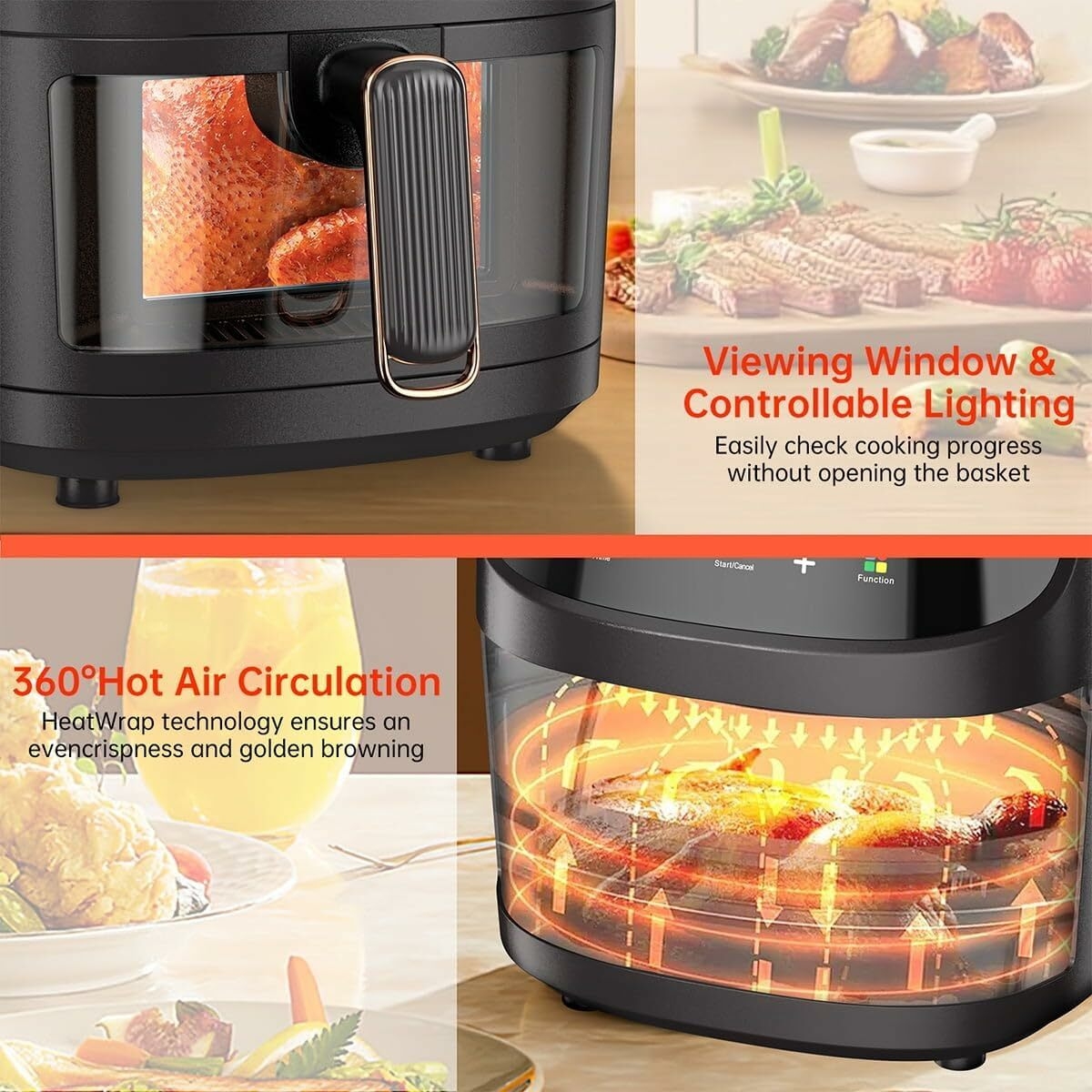 SILVER CREST Hot Sale XXL 8 Liters Capacity, Visible Viewing Food Basket, Perfect for 3-7 Persons, 8 Pre-set Functions, MULTICOLOR B97f194402ede0c72b73cbb79dedb101