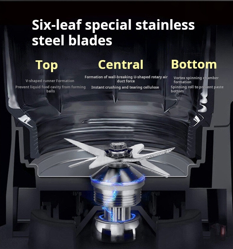 X612-2 Hot Sell 4500W 2L Silver crest Blender Commercial With Mixer Grinder Machine Portable Ice Smoothie Blenders and Juicers