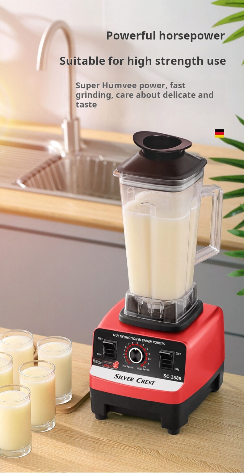 X612-2 Hot Sell 4500W 2L Silver crest Blender Commercial With Mixer Grinder Machine Portable Ice Smoothie Blenders and Juicers