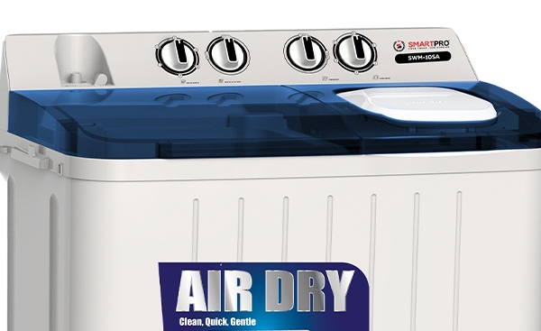 Smart Pro 8KG Twin Tub Top Load Washing Machine - White (1YR WRTY)