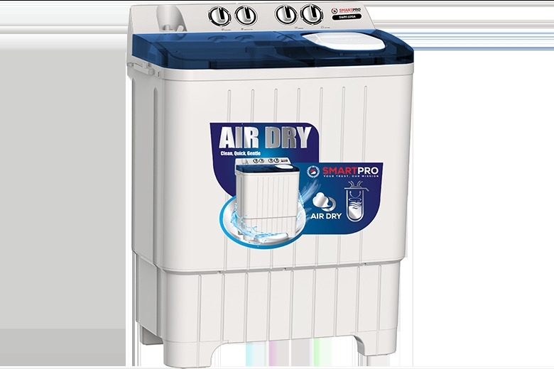 Smart Pro 8KG Twin Tub Top Load Washing Machine - White (1YR WRTY)