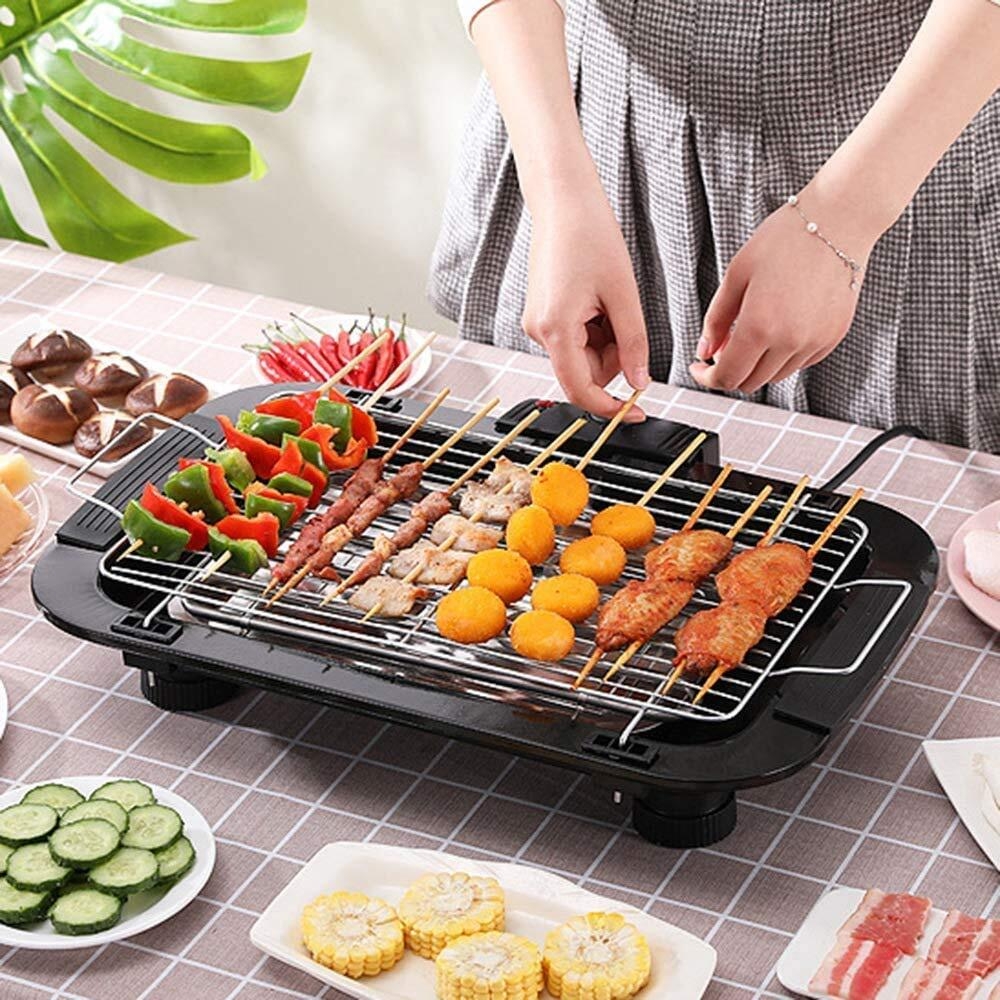 Sokany Electric Barbeque Grill 2000W Tandoori Maker Indoor and Outdoor Grill, Non Stick, with 5 Temperature Adjustments, Portable Electric Grill, Non-Slip Feet 23524b20e42db38bbbfd57bf78225c7c