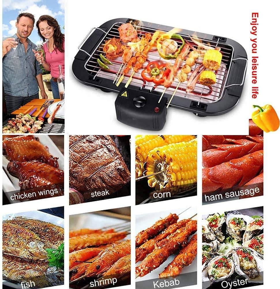 Sokany Electric Barbeque Grill 2000W Tandoori Maker Indoor and Outdoor Grill, Non Stick, with 5 Temperature Adjustments, Portable Electric Grill, Non-Slip Feet 798483f5c72afa7db06a78090b5258c2
