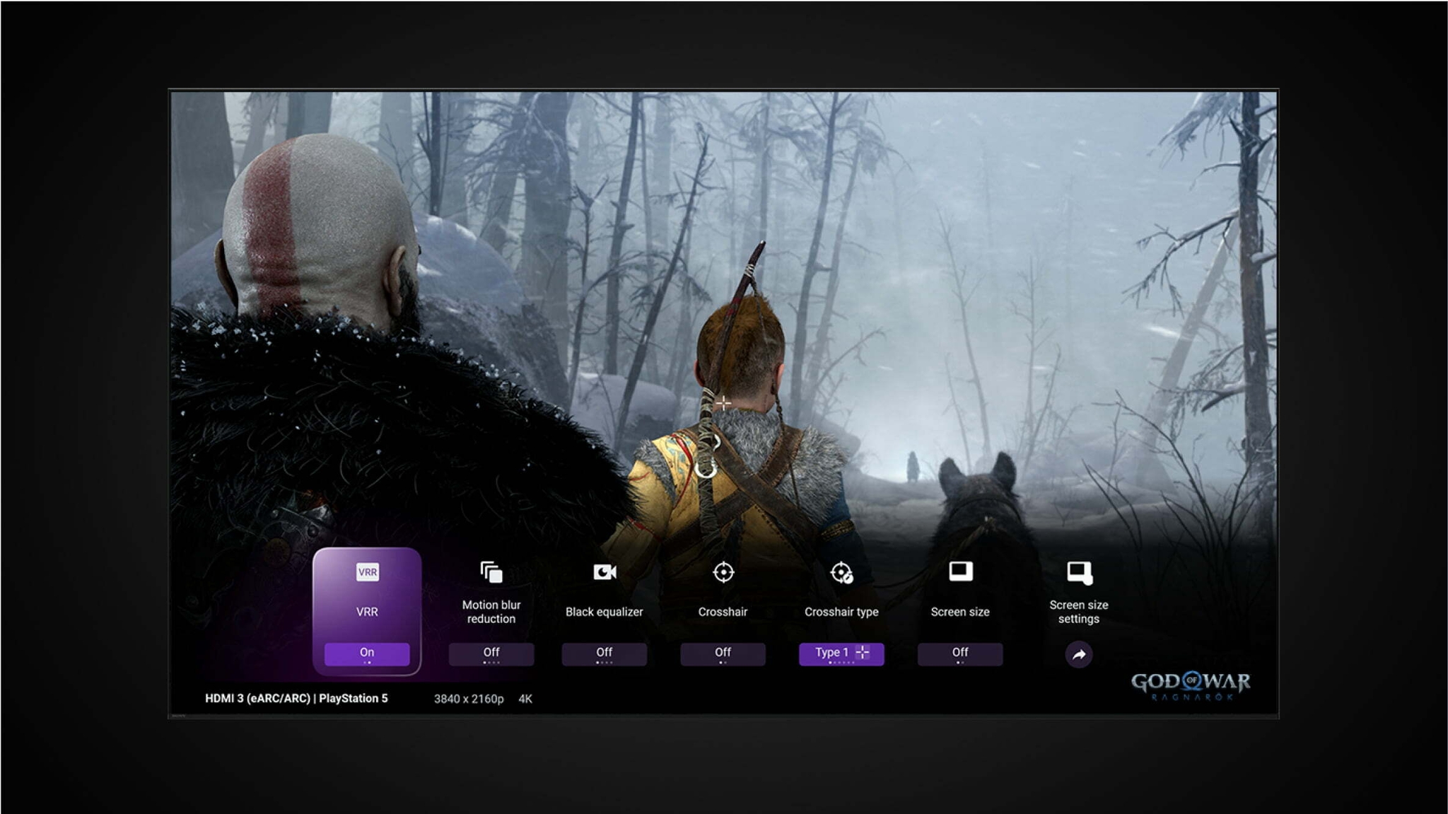 BRAVIA3 One place for all your game settings