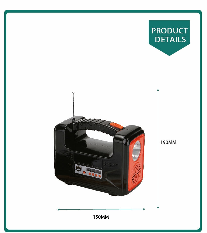 AT-9011B DAT solar lighting  system kits  with MP3 and radio DC solar lighting kits with USB mobile phone function