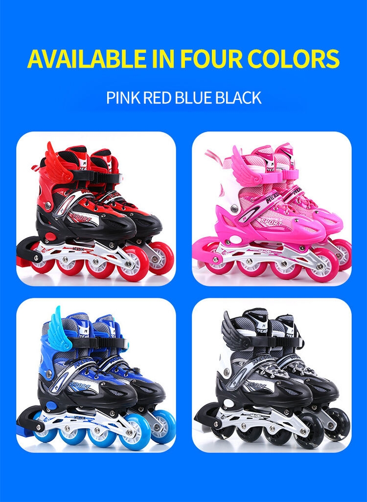 SPORT Flashing Four Wheels Inline Adjustable Roller Skates Shoes Best