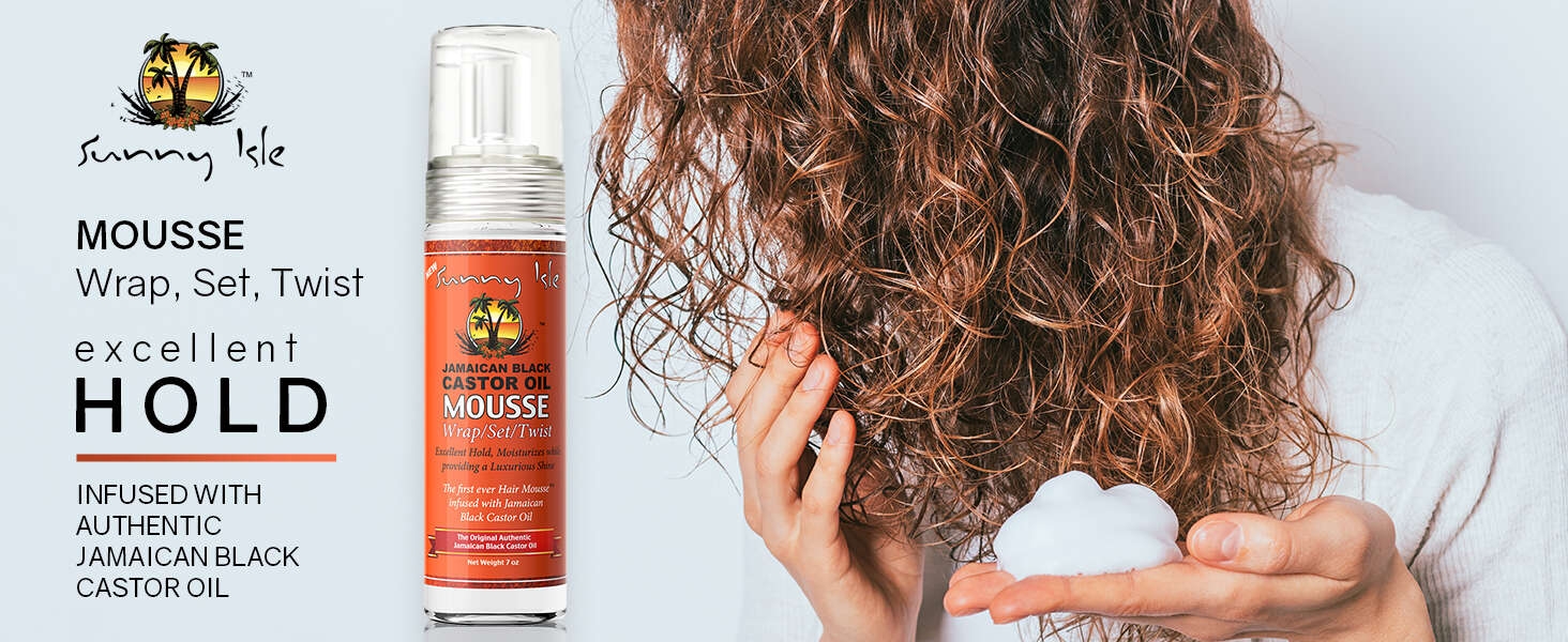 Sunny Isle Jamaican Black Castor Oil Mousse Wrap Set Twist 7oz