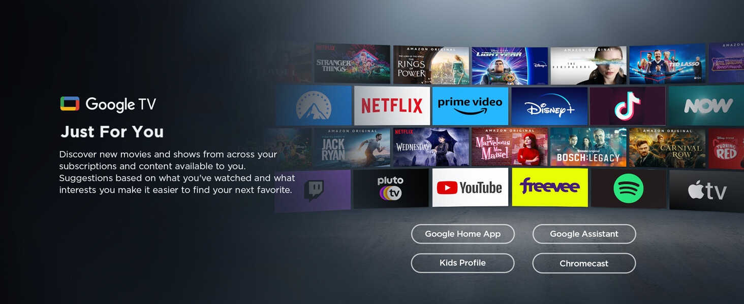 Google TV UI with App
