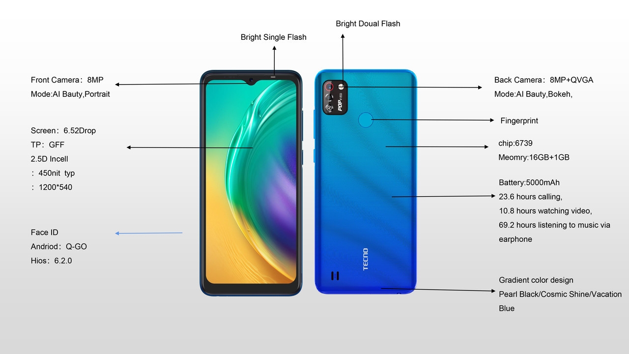 Tecno Pop 4 Pro 6 52 16gb 1gb Ram Dual Sim 5000mah Gish Merchants