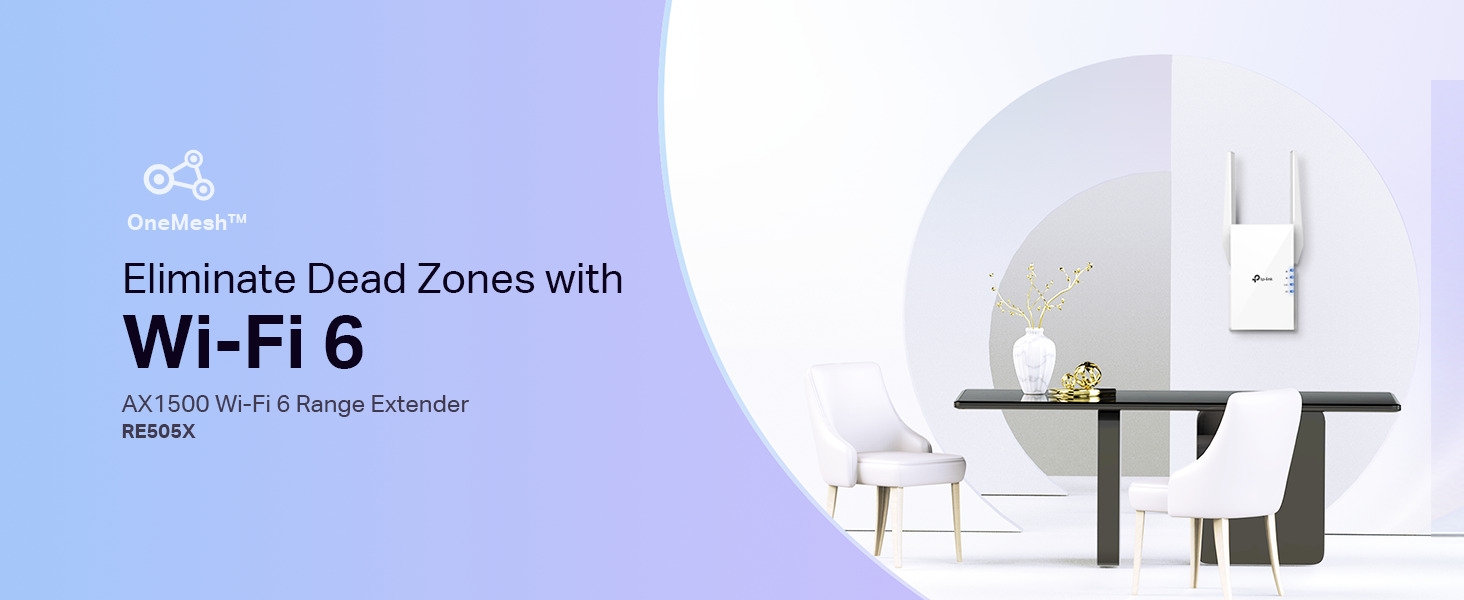 Wi-Fi 6 Range Extender Repeater - TP-Link AX1500 RE505X