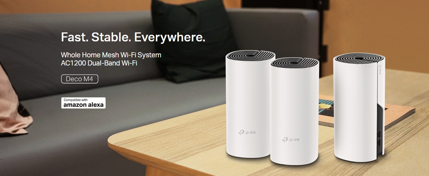 Deco M4(3Pack) AC1200 Whole Home Mesh Wi-Fi System