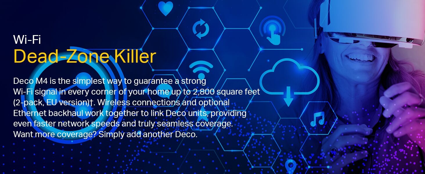 Deco M4(3Pack) AC1200 Whole Home Mesh Wi-Fi System