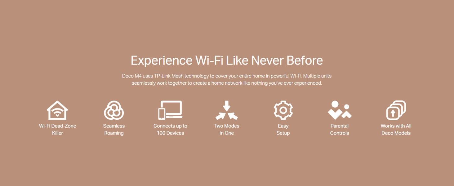 Deco M4(3Pack) AC1200 Whole Home Mesh Wi-Fi System