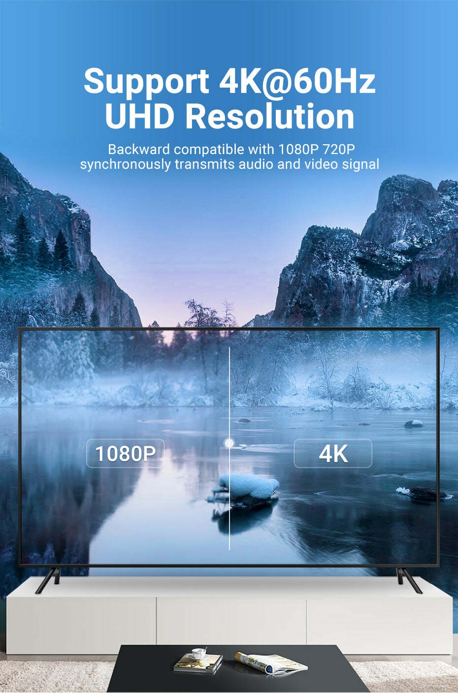 Support 4K@60Hz UHD Resolution