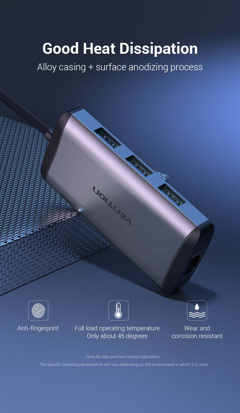 Good Heat Dissipation Alloy casing + surface anodizing process