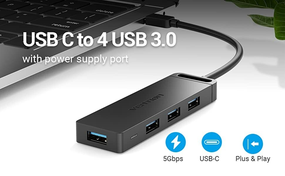 USB-C to 4-Port USB 3.0 Hub