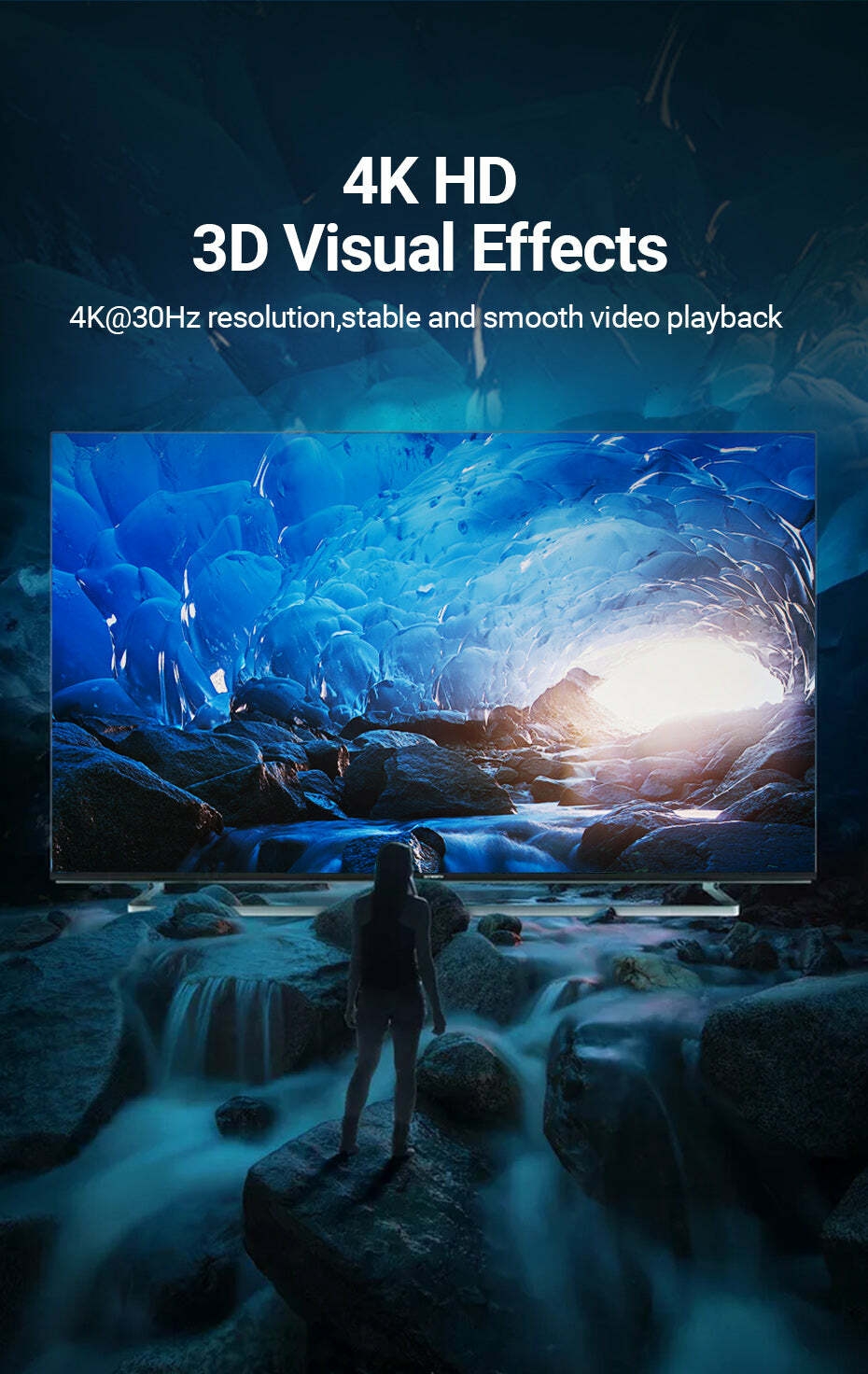 Type-C to HDMI Adapter 0.15M Black ABS Type