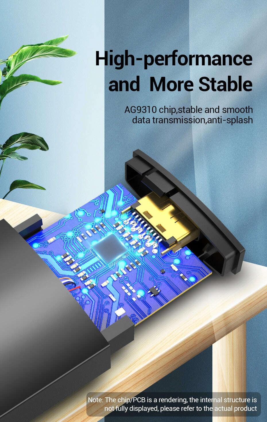 Type-C to HDMI Adapter 0.15M Black ABS Type