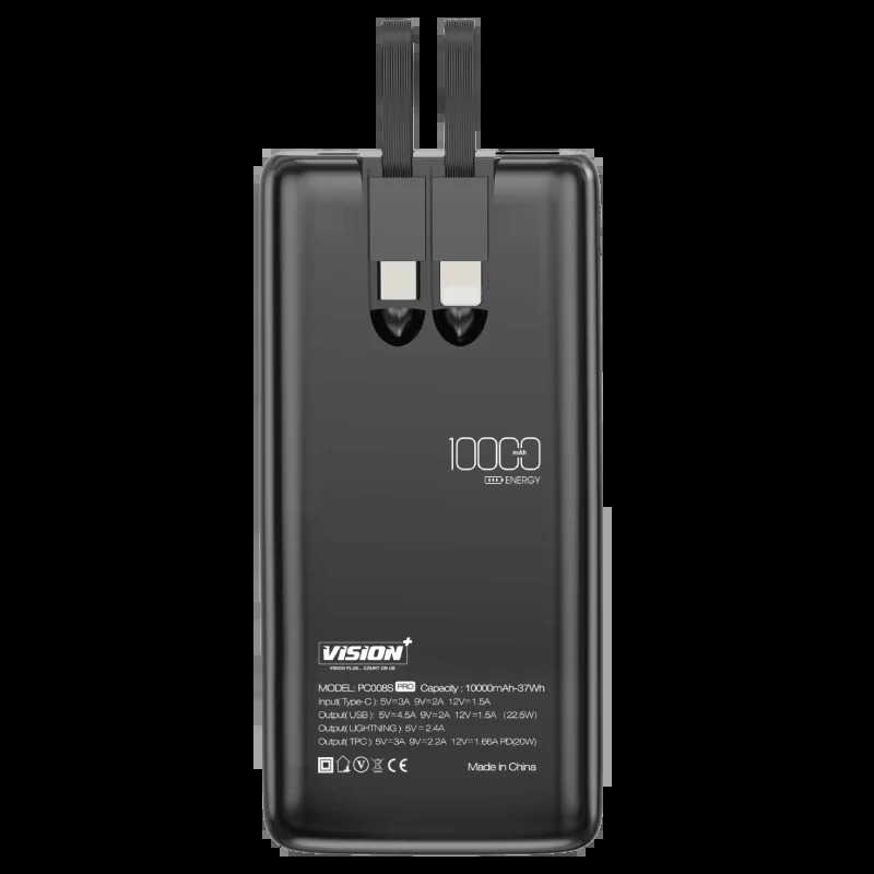 Vision Plus Digital Display Power Bank 10000mAh (FAST+ TECHNOLOGY) - Vision  Plus