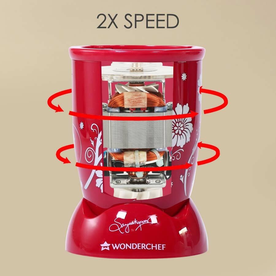 Nutri-blend, 400W, 22000 RPM Mixer-Grinder, Blender, SS Blades, 3 Unbreakable Jars, 2 Years Warranty, Red, Online Recipe Book By Chef Sanjeev Kapoor