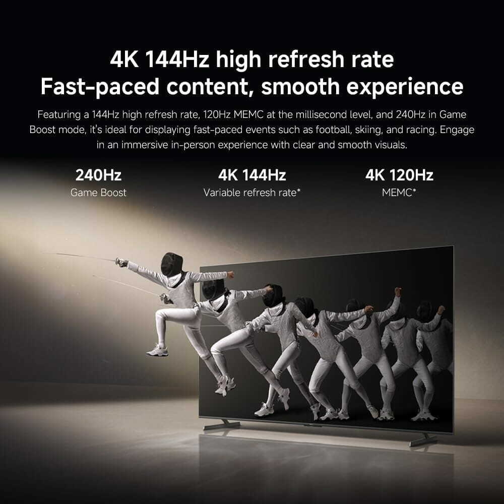  MAXME Series QLED 4K Ultra HD Smart AI Google TV Features Summary - Refresh Rate