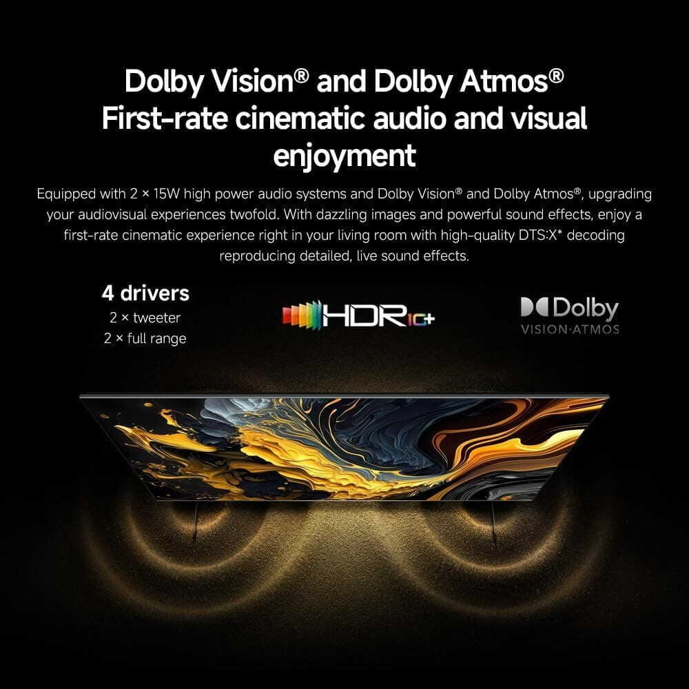  MAXME Series QLED 4K Ultra HD Smart AI Google TV Features Summary - Dolby