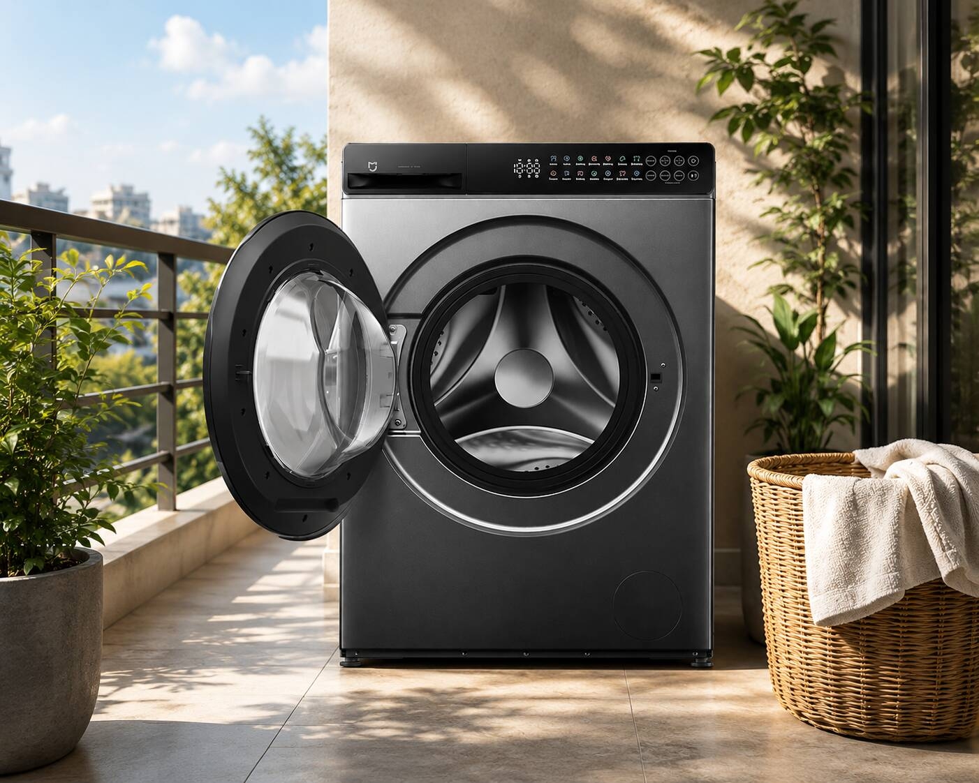 XIAOMI Front Load Washer Dryer 10.5kg Wash and 7kg Dry, Direct Drive (DD) Inverter Motor, 525 mm Extra-Large Inner Drum, 1200 RPM Max Spin Speed, 1800W–2200W for Washing, 1400W–1800W for Drying